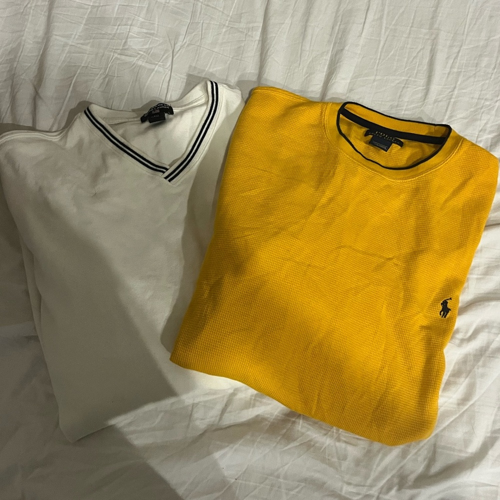 2XL Long Sleeved Knit Polo Ralph Lauren Shirts